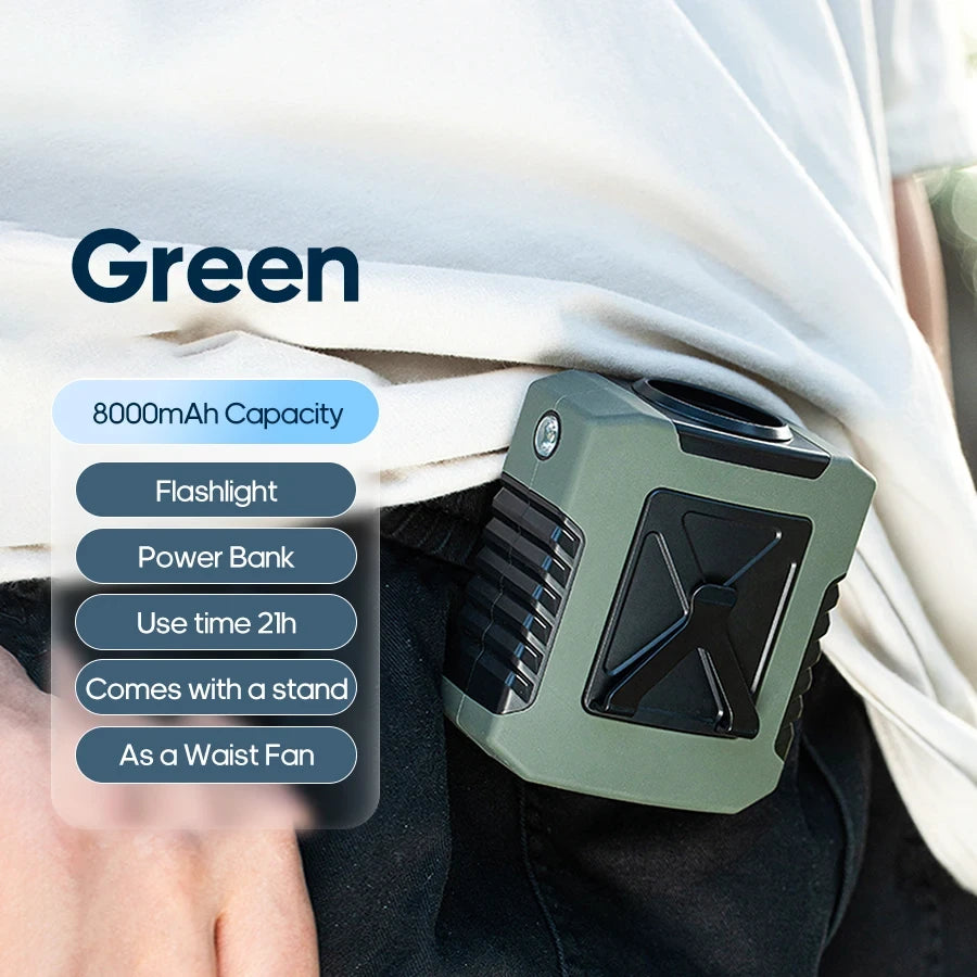 Portable Hanging Neck Waist Fan
