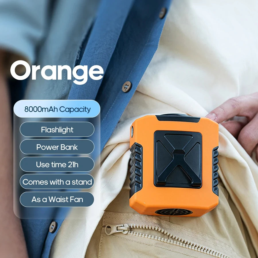 Portable Hanging Neck Waist Fan