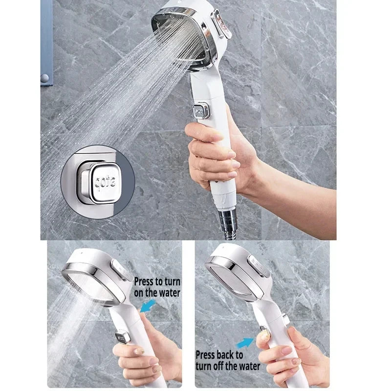 Adjustable Three-Mode Massage Shower Head